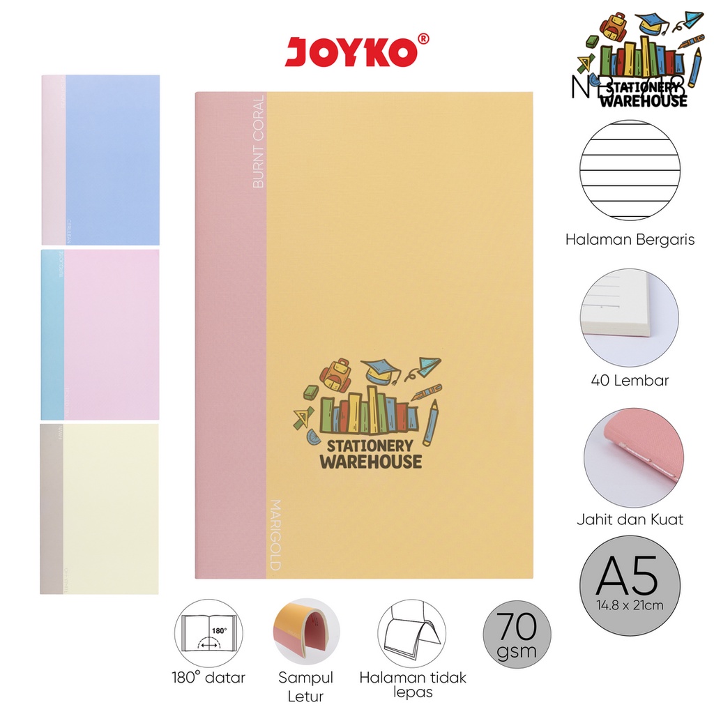 

Buku Tulis Catatan Bergaris Ruled Notebook Joyko NB-718 A5
