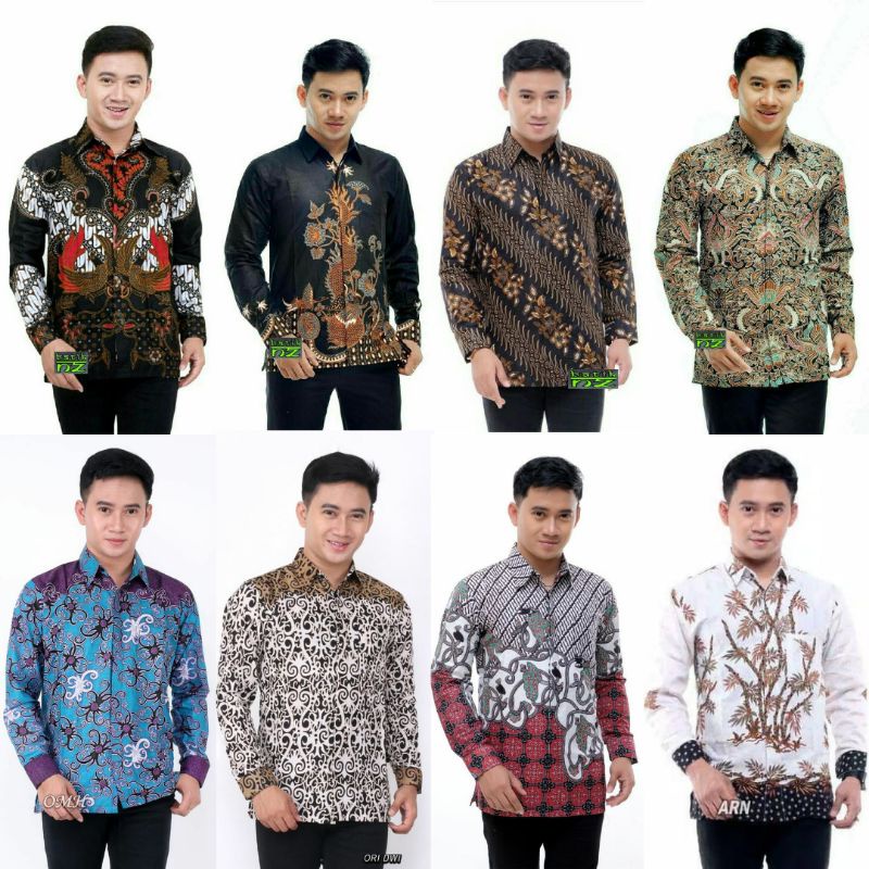 KEMEJA BATIK PRIA LENGAN PANJANG SIZE S M L XL XXL JUMBO BSWART BatiK