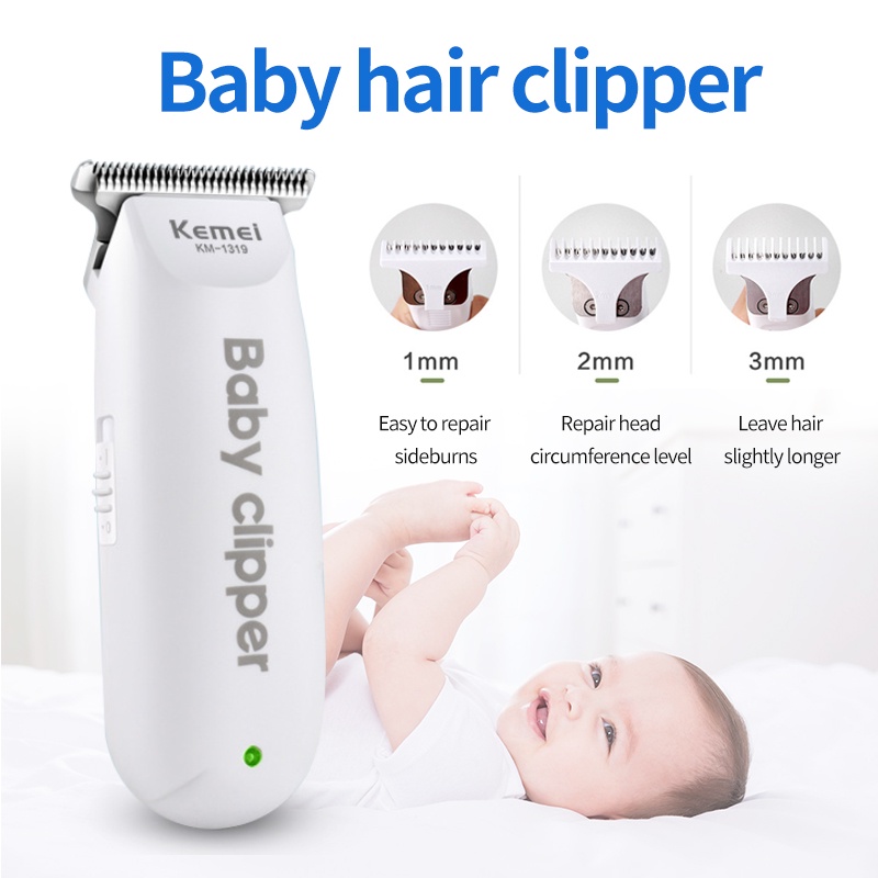 Original KEMEI 1319 Multifungsi Alat Cukur Rambut Bayi Elektrik Baby Shaver Trimmer