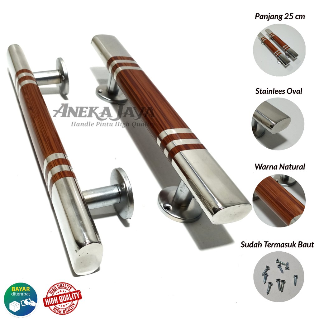 Handle Pintu rumah panjang 25 cm / Tarikan Pintu / Gagang Pintu rumah stainlees steel murah