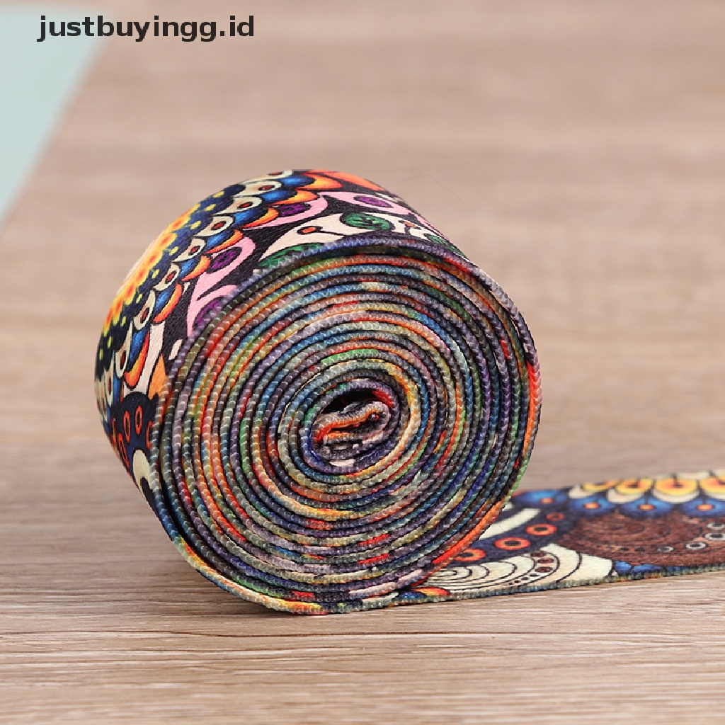 (Justbuyingg.Id) Tali Strap Adjustable Motif Print Warna-Warni Untuk Yoga / Fitness