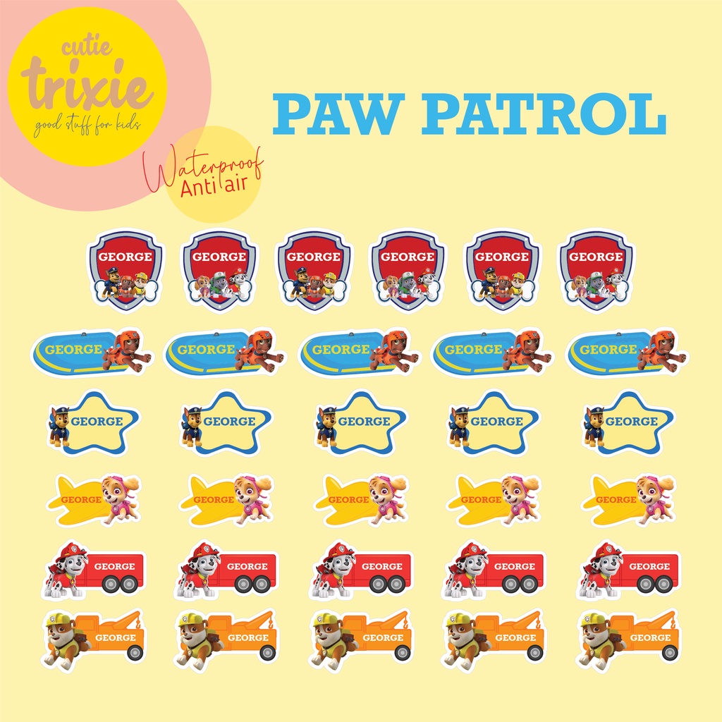 

Sticker Label Nama Anak Paw Patrol