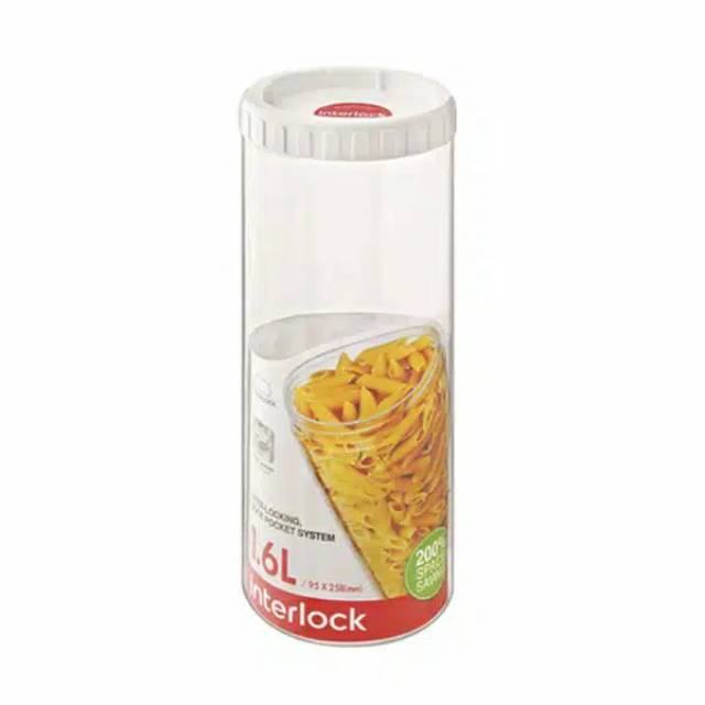 Lock n Lock Interlock 1.6L INL303 wadah pasta wadah makanan transparan