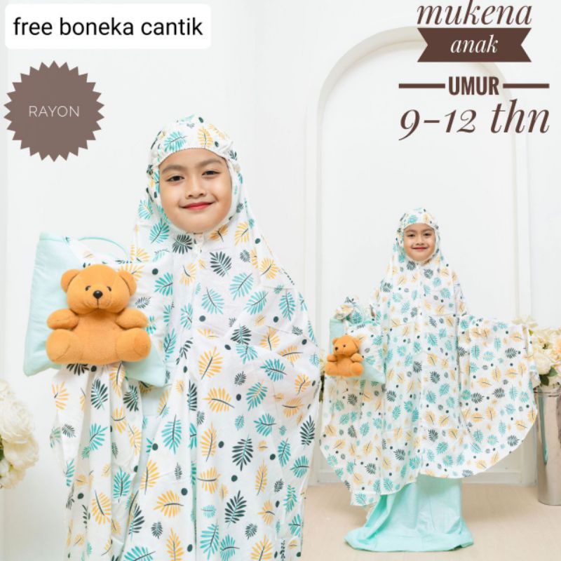 Mukena Anak Rayon Umur 9 Tahun - 12 Tahun Real Picture