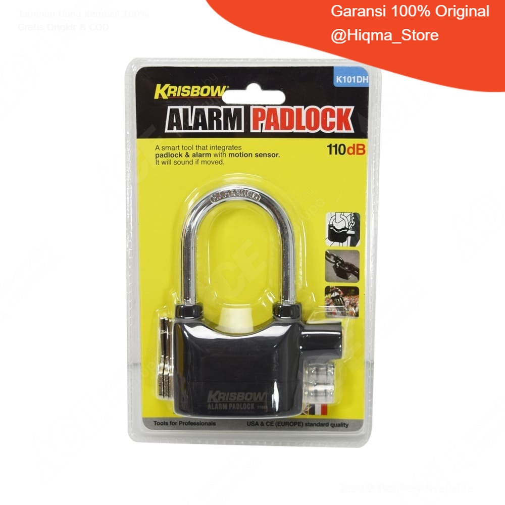 ACE Krisbow Gembok Dengan Alarm Anti Maling / Padlock Alarm Gembok Anti Maling/Gembok Alarm