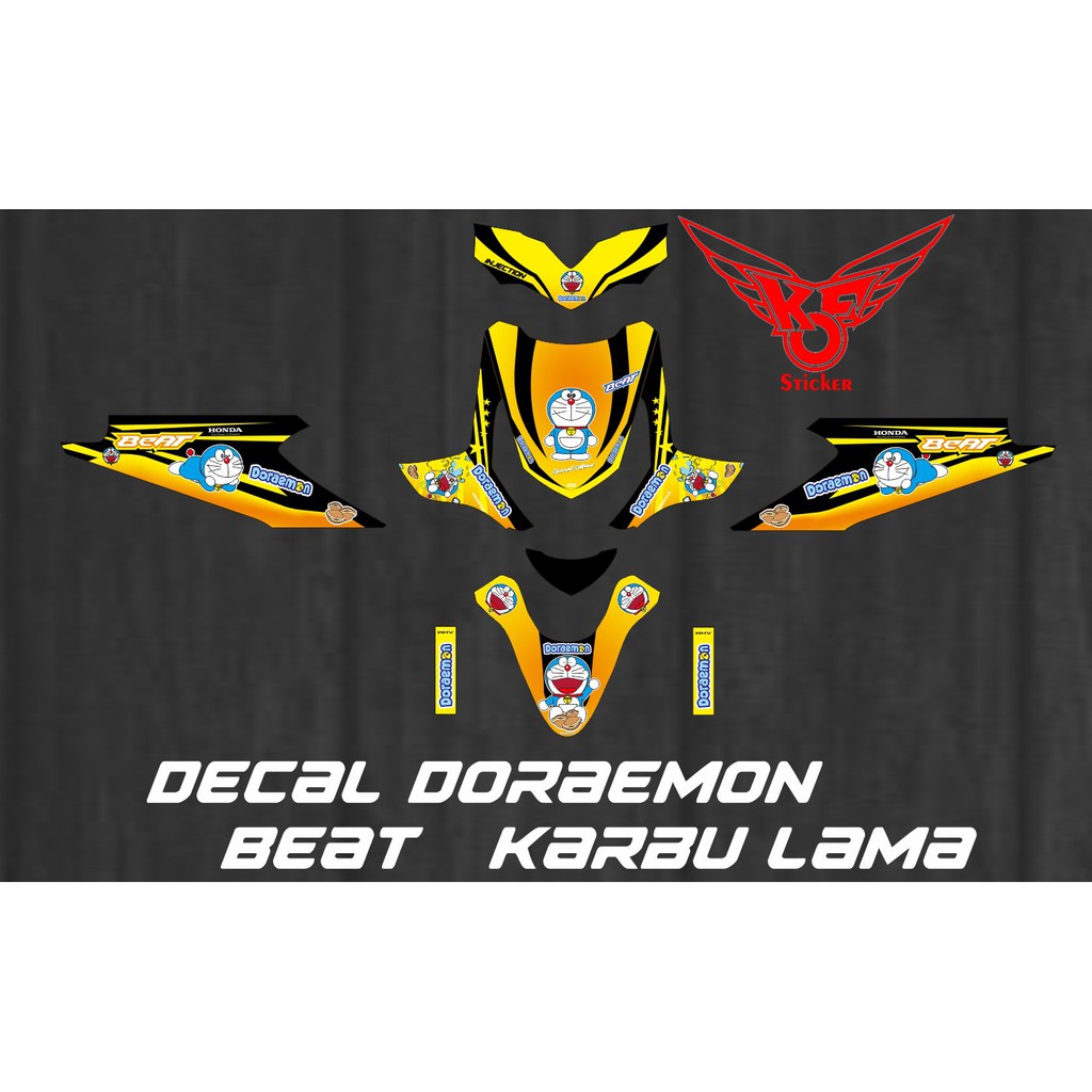 DECAL STIKER STRIPING BEAT KARBU DORAEMON 2008 - 2012
