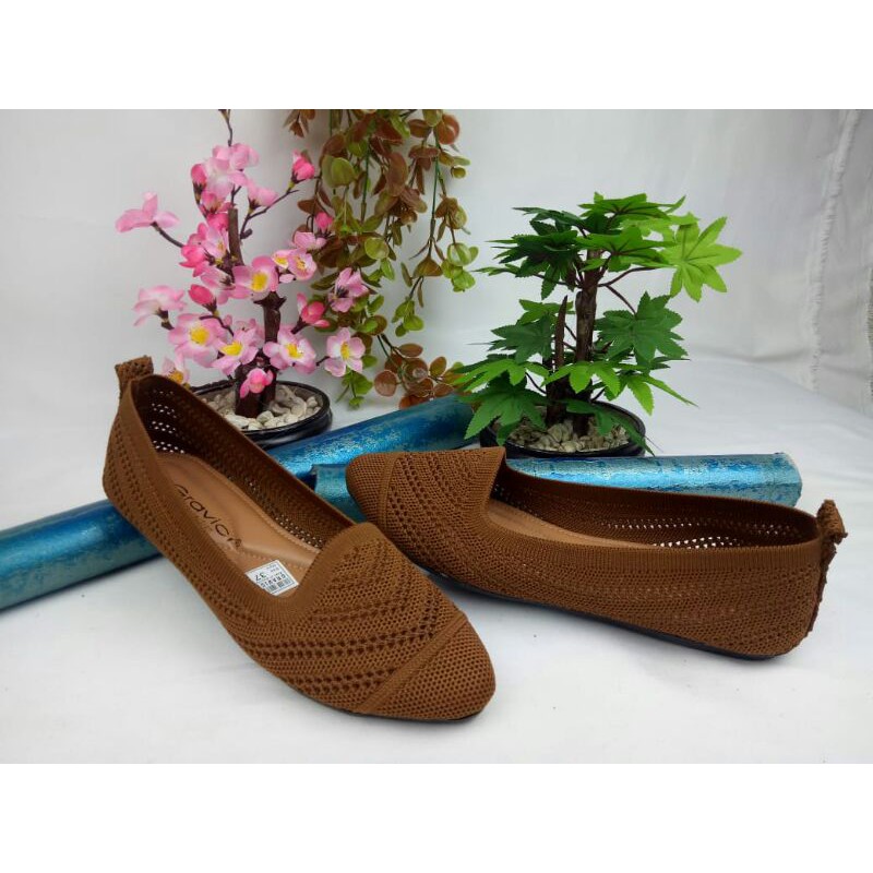 SEPATU RAJUT / SEPATU FLAT WANITA / SEPATU TERKINI  DEO 10