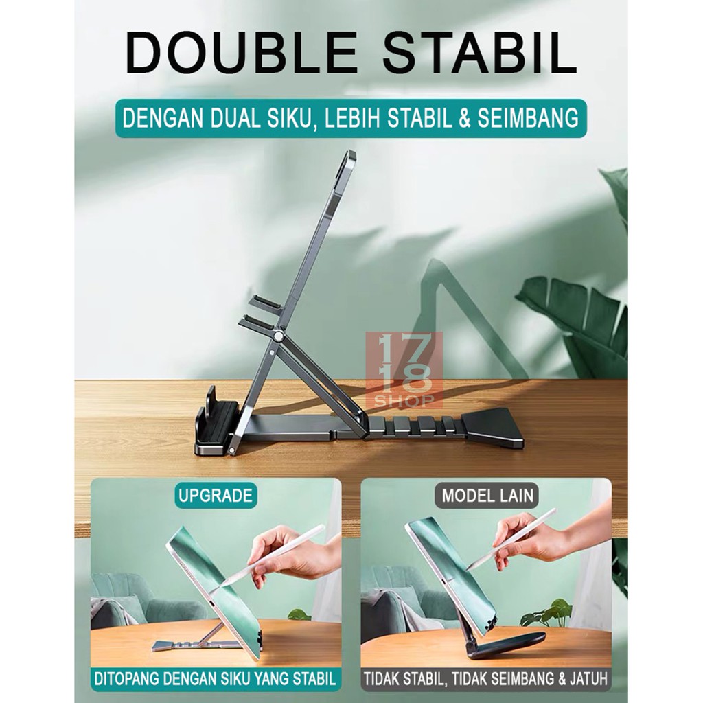 PHONE STAND TERBAIK HOLDER HANDPHONE TABLET IPAD LAPTOP MINI NOTEBOOK DUDUKAN HP LIVE K323