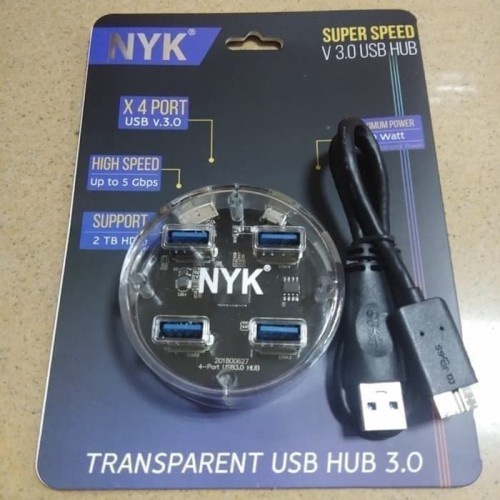 USB hub 3.0 4port nyk transparan NYK