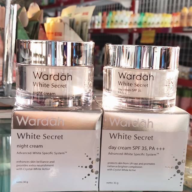 Wardah white secreet day cream dan night cream