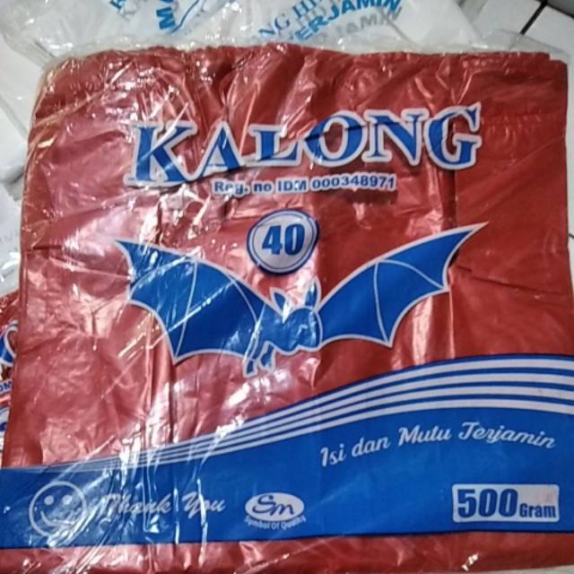 KANTONG PLASTIK/KRESEK MERAH HD MERAH MERK KALONG SEMUA UKURAN