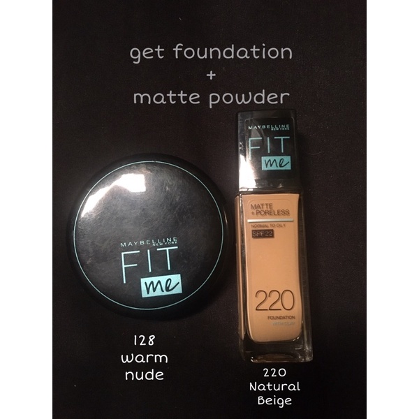 PRELOVED MAYBELLINE FIT ME FOUNDATION + MAYBELLIN FIT ME MATTE POWDER ORIGINAL 100%