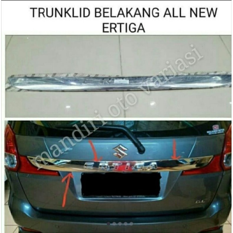 Trunk Lid Bagasi Belakang ERTIGA Chrome