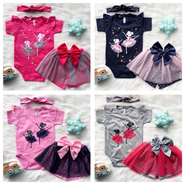 Dancing ballerina 0-2 tahun jumper bayi romper baby set baby baju bayi anak cewek perempuan fashion