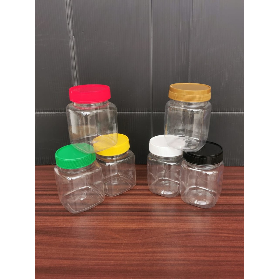 TANPA FLUG - Toples Plastik 150 150ml 200 200ML SLIM Ring KOTAK BULAT | Toples Sambal | Toples Bumbu | Toples Bawang