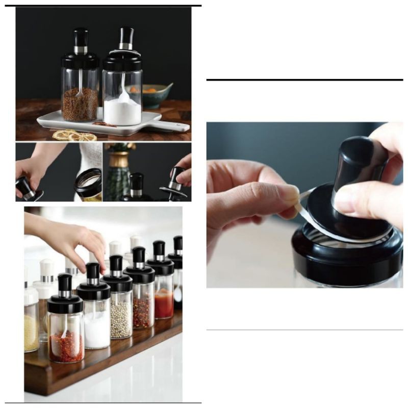 Botol Bumbu Kaca + Sendok