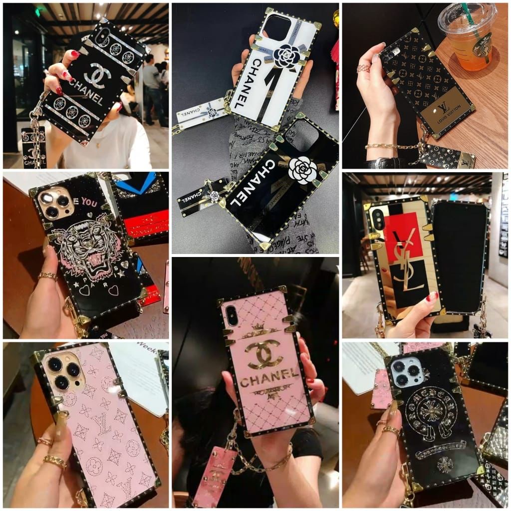 Softcase Brand Mirror LV OPPO A54 A55 A95 A74-4G/5G A53 A33 A32 A52 A92 A11 Reno 4/Reno4 F/4F Soft Case Louis Vuiton Wanita-Perempuan Tas-Bag/Miror Kaca Glass Premium Branded Pelindung Casing HP Ladies ibu ibu Galaxy Silikon Silicone