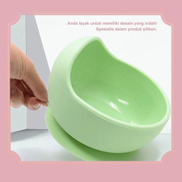 (PRODUK BARU!!!) PREMIUM SILICONE BOWL FREE SPOON /MANGKOK SILIKON ANAK BPA FREE