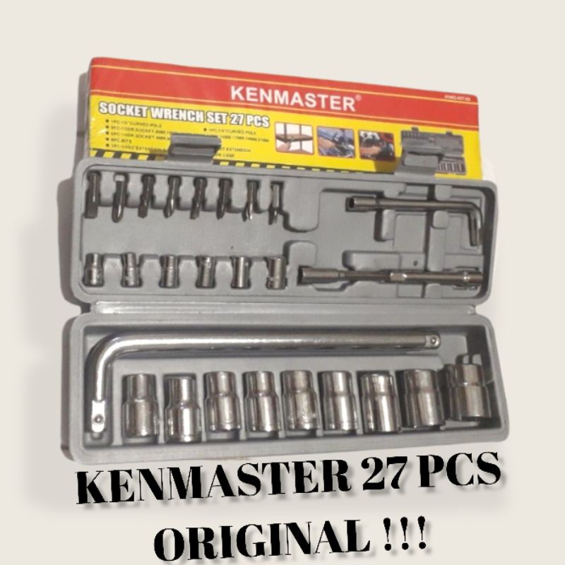 Kunci sok kenmaster 27 pcs original socket set kenmaster 27 promo kunci bengkel lengkap kunci sok