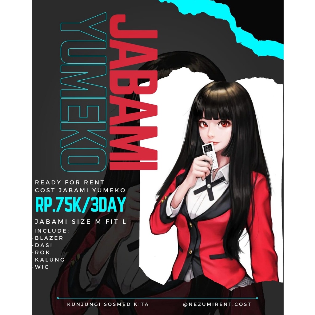 Rental Cosplay Jabami Yumeko