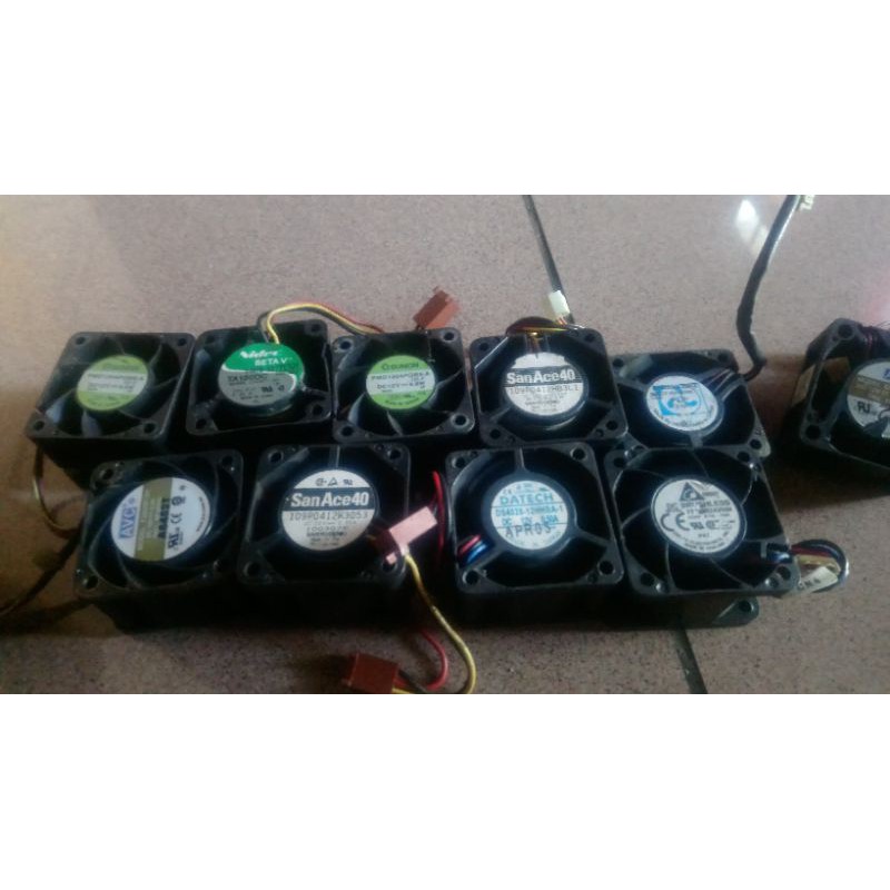 Fan High speed merk campur DC 12V 4CM.