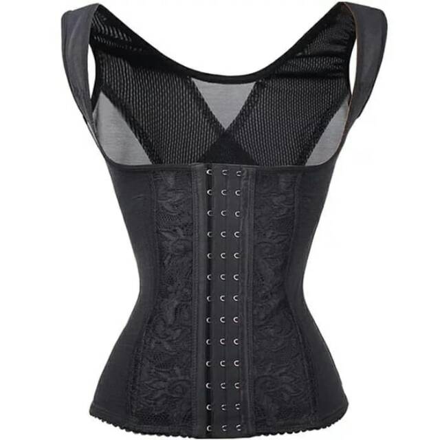 KORSET PELANGSING PERUT 6 ROWS HOOKS WAIST CINCHER BODY SHAPER ORIGINAL