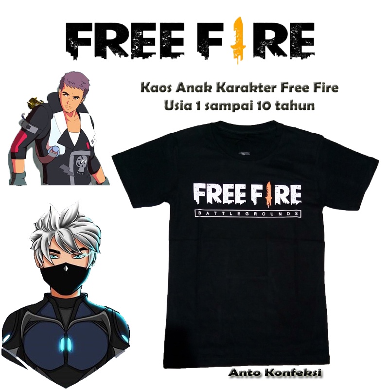 KAOS ANAK LAKI-LAKI TERLARIS MOTIF DEPAN FREE FIRE COD BAYAR DITEMPAT USIA 1-12THN / Kaos Anak Karakter Laki-laki dan Perempuan Uk 1-12thn / KAOS ANAK LAKI LAKI PEREMPUAN T SHIRT DISTRO 1-12 TAHUN MURAH ECERAN GROSIR COWOK CEWEK TANGGUNG