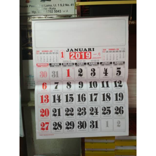 Jual Kalender Dinding Angka Jumbo Zb 2019 | Shopee Indonesia