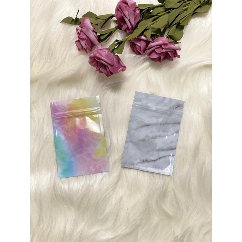 KEMASAN SACHET ZIPLOCK ALUMINIUM MARBEL WARNA