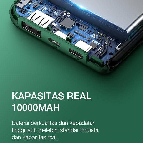 PROMO ROBOT Power Bank RT180 10000mAh Powerbank Dual Input Port Type C &amp; Micro USB Garansi Original Resmi 1 tahun