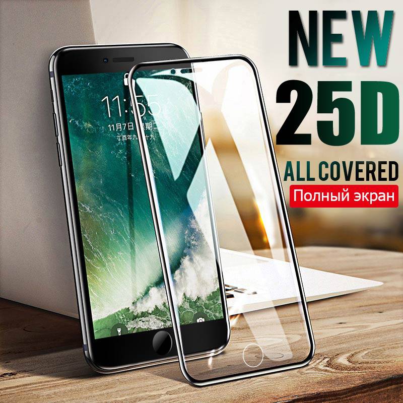 Pelindung Layar Tempered Glass 25d Curved Soft Edge Untuk Iphone 11 12 Pro Max X Xs Max Xr