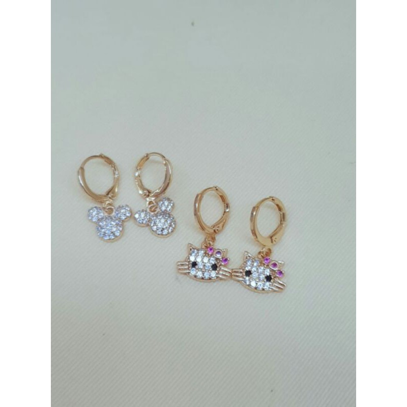 Xuping anting anak anak / xuping anting mickey hello kit** / anting anak anak gold