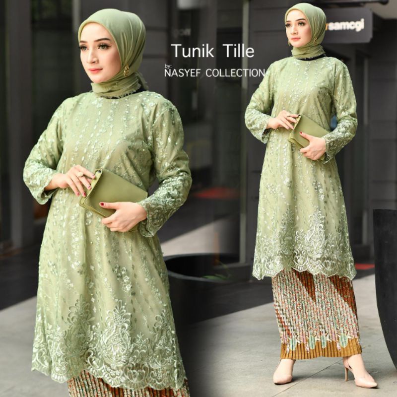 Kebaya Tunik Tille Modern - tunik tille modern - setelan kebaya modern - Kebaya modern - kebaya lamaran - kebaya pesta - tunik-baju-kebaya by BA