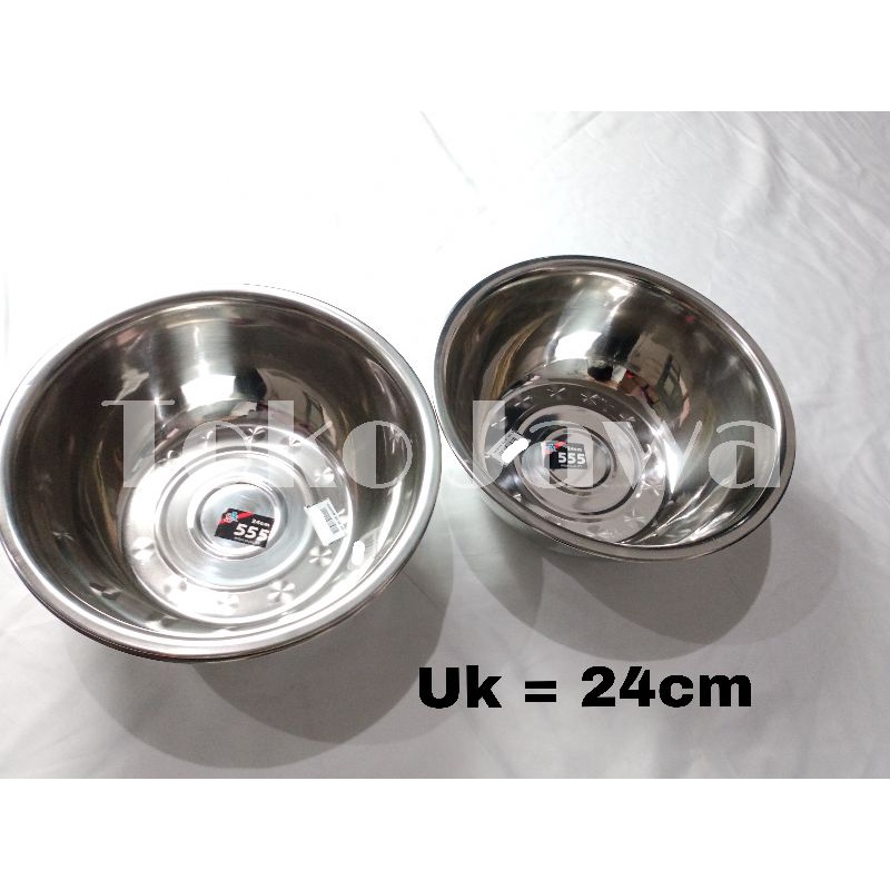 BASKOM MANGKUK STAINLESS STEEL 555  24CM