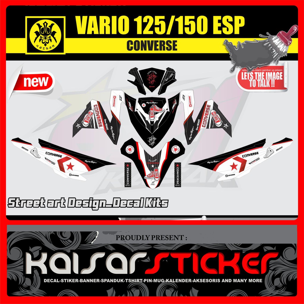 Decal Sticker Motor Full Body Stiker Honda Vario 150 - 125 Esp Full Body CONVERSE