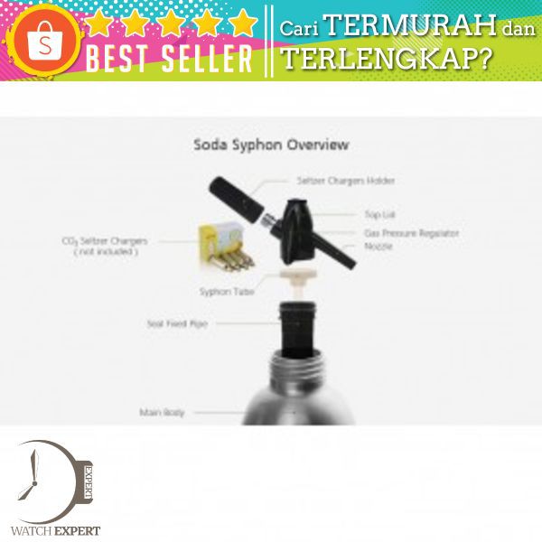 BISA COD DIY Botol Pembuat Soda Siphon Maker Bartender CO2 1 Liter - AFFORANY SD-MY