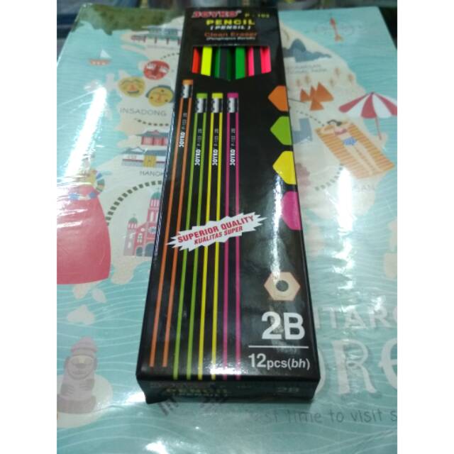 

Pensil Joyko 2B Eraser Clean isi 12 pcs