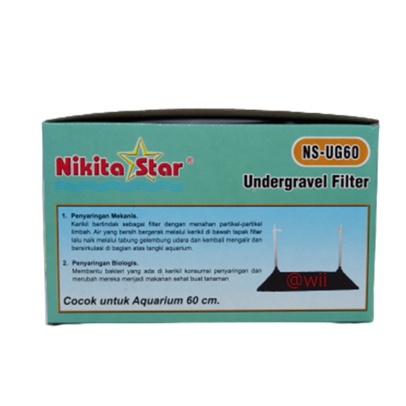 NIKITA STAR 60 Filter undergravel under gravel aquarium aquascape