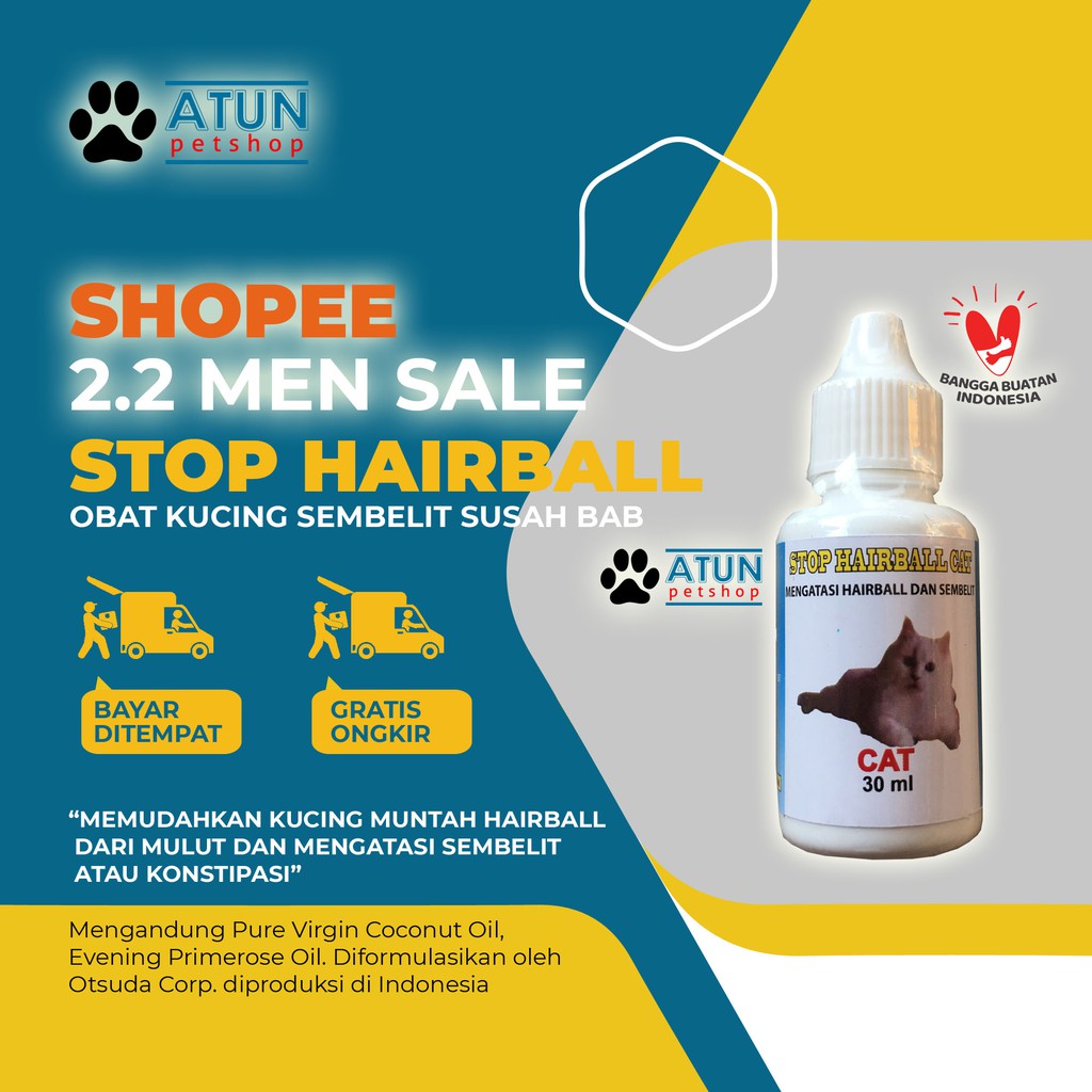 Obat Kucing Sembelit Susah Buang Air Dan Hair Ball Stop Hairball Indonesia