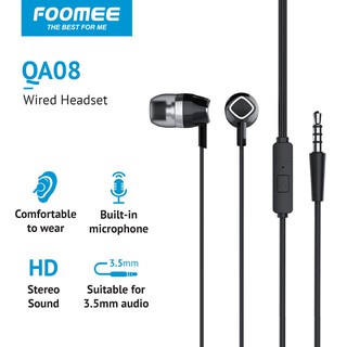 Foomee QA08 Wired HD Stereo BLACK | Shopee Indonesia