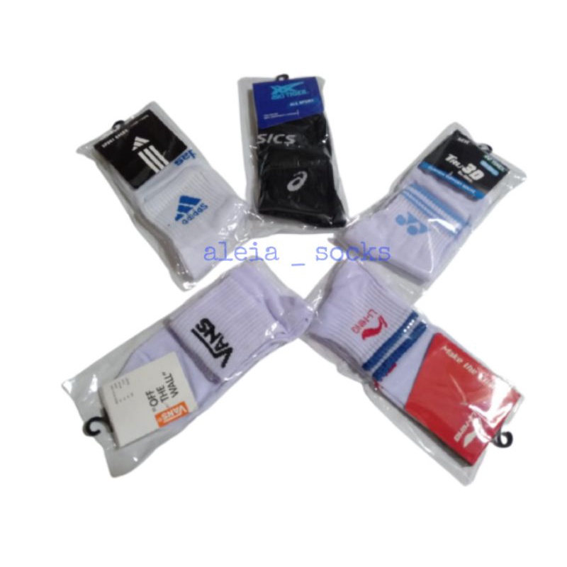 6 PASANG KAOS KAKI SPORT PENDEK 3/4 MOTIF DEWASA PRIA DAN WANITA (RANDOM)