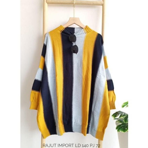 Kaos rajut import jumbo ld 140 cm