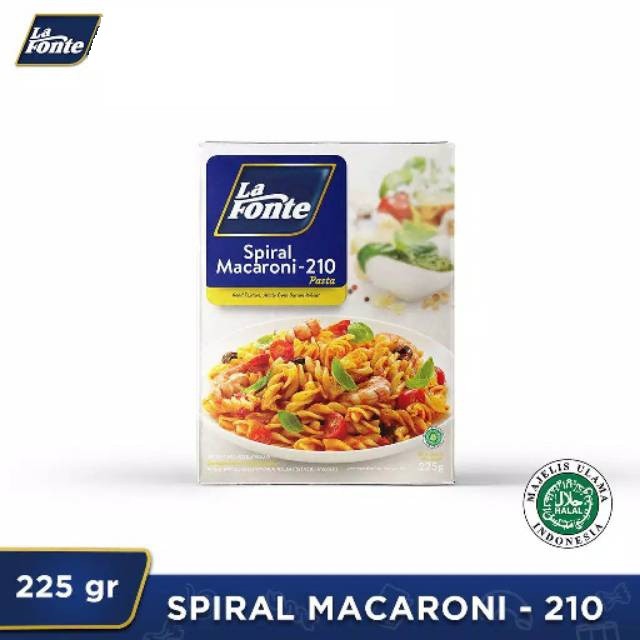 

La Fonte Spiral Macaroni - 210 Pasta 225 gr - LaFonte Macaroni Bentuk Lilit