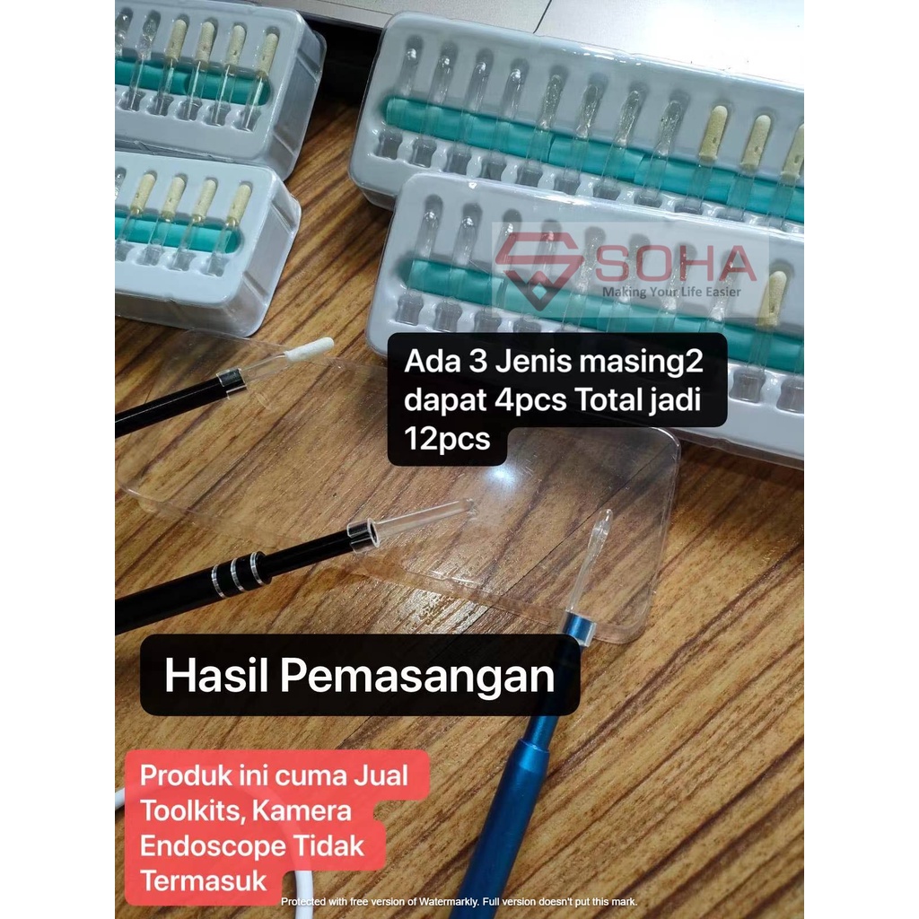 AS-02 ToolKit Lengkap Pembersih Telinga Ear Cleaning Hooks Ear Picks / Annulaire Ear Spoon For Cable Endoscope Camera