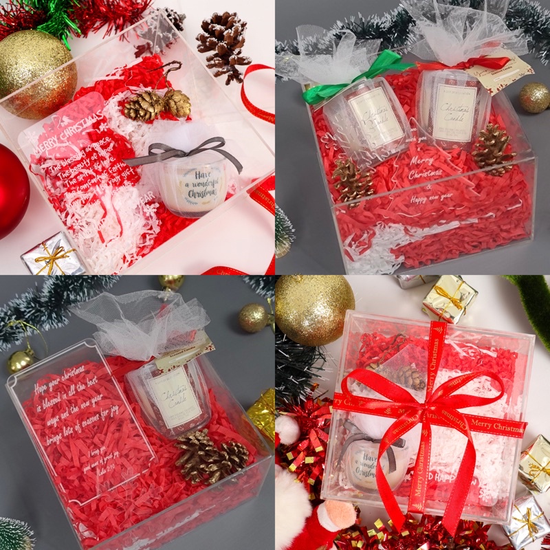 READY Acrylic Christmas Hampers / Christmas Gift box  / Christmas hampers / Hampers natal / Kado Natal / Hampers Natal Murah / bingkisan natal / Hampers Akrilik