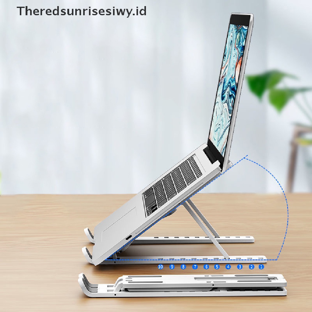 (Theredsunrisesiwy.Id) Stand Holder Laptop / Notebook Portable Bisa Dilipat