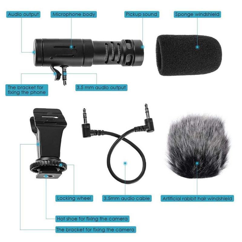 Microphone Camera DSLR Shotgun Microphone 3.5mm MIC-06