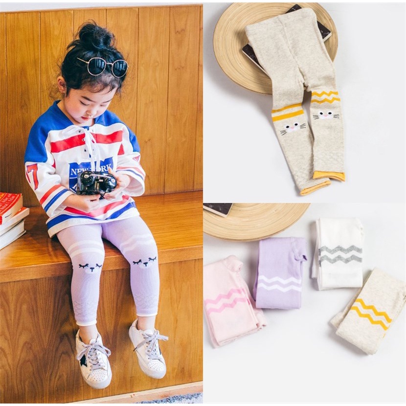 [ Buy 1 Get 1 ] Legging Anak Jin Ae 1-5 Tahun / Legging Panjang Anak Korea Perempuan Kualitas Import Cewek Lejing Laging Stretch babycinnamon