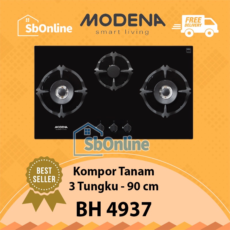 MODENA Kompor Tanam Gas 90 cm 3 Tungku - BH 4937