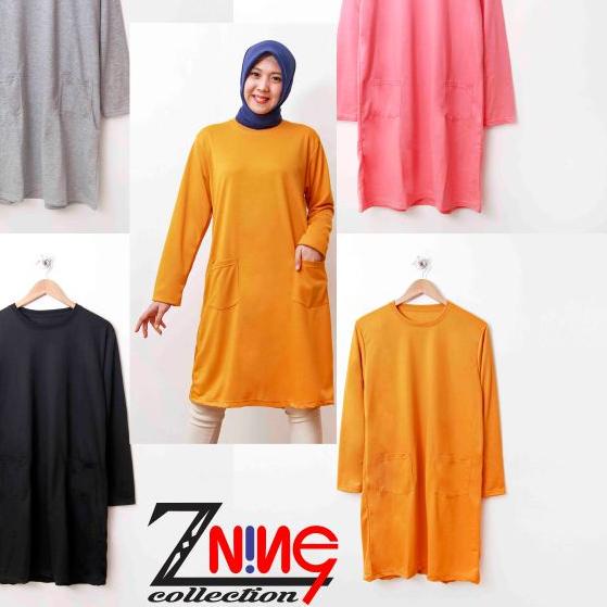 Kaos Tunik POLOS wanita premium